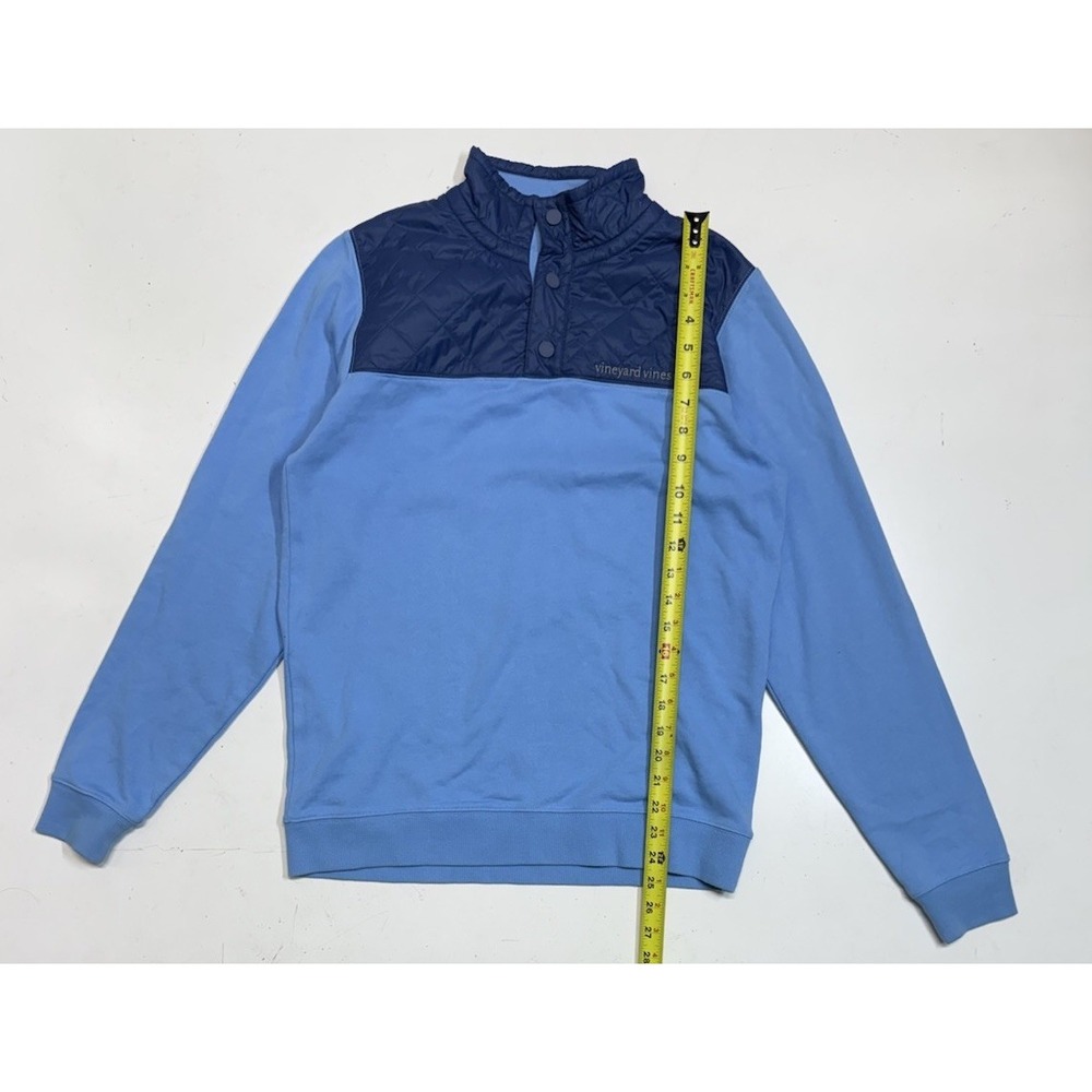Vineyard Vines Boys Performance Quilted Pullover Shep Shirt Ocean Breeze XL